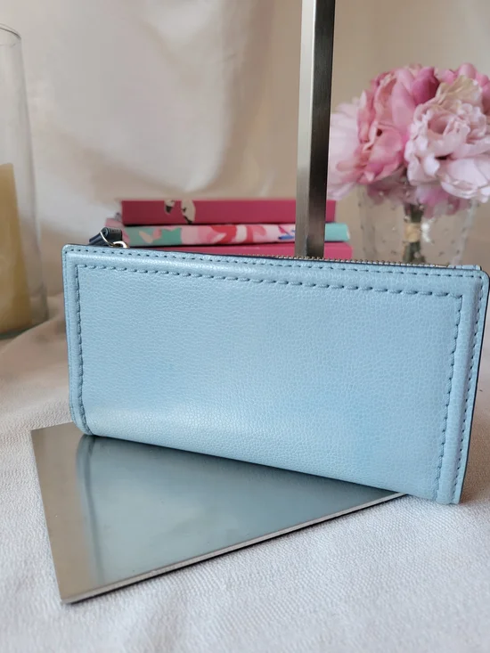 kate spade Spencer Light Blue Slim Bi-fold Wallet - Picture 2 of 5